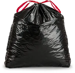 30 Gallon 1.5 Mil Black Drawstring Trash Bag