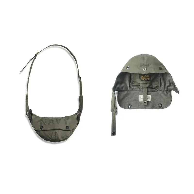 Aidase Retro Deck Men's Bags Canvas Messenger Crossbody Chest Waist Bag Green Hats Travel Shoulder Belt Bag