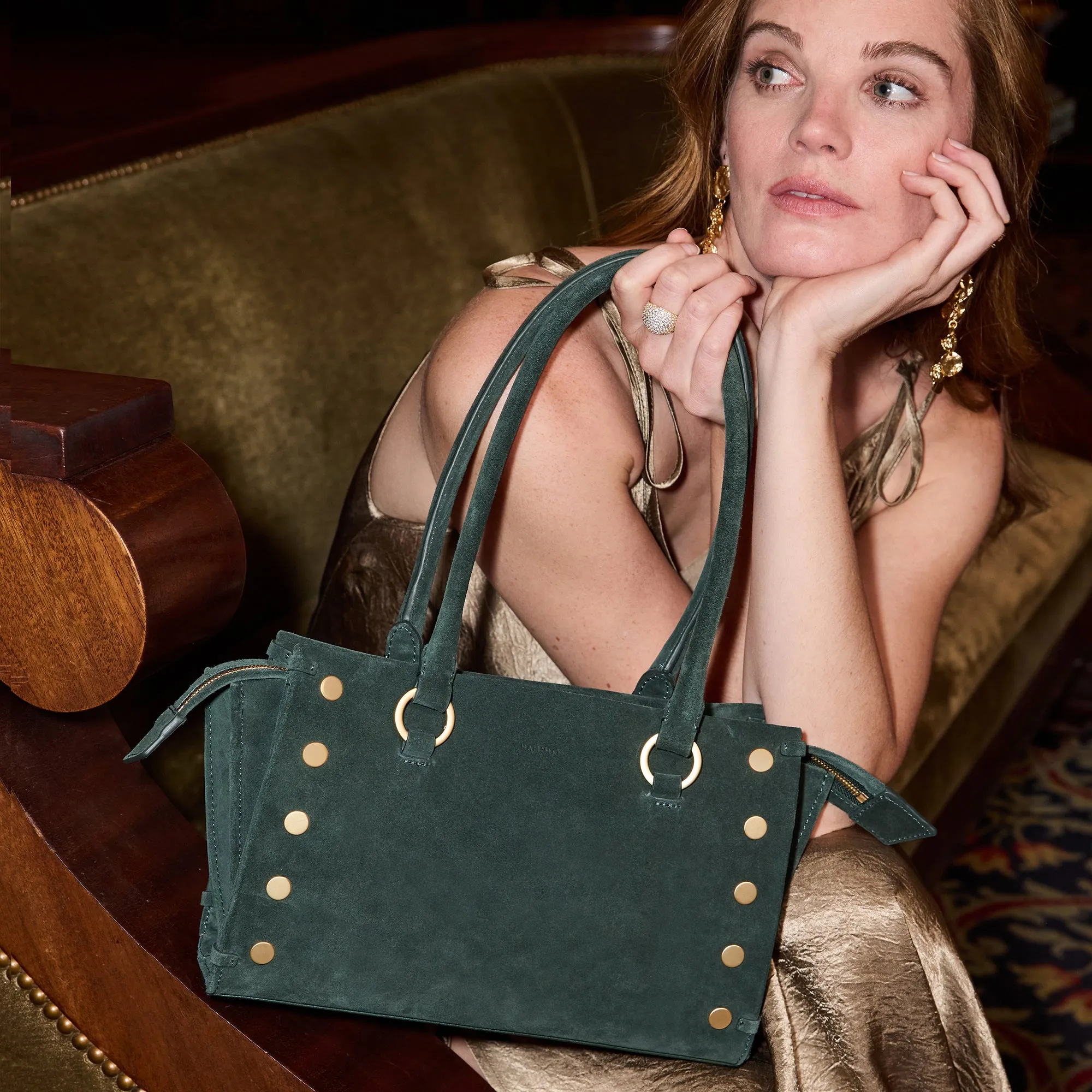 Allen | Green Room Suede/Brushed Gold | Med