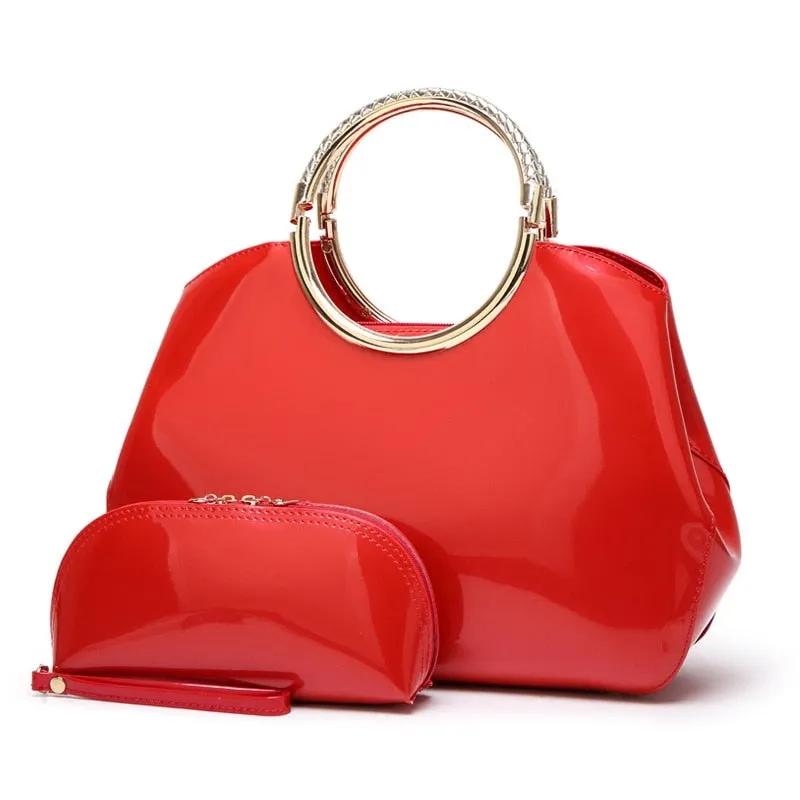 ALMIRA Design Collection Women's Fine Fashion Luxury Style Designer Leather Burgundy Red Handbag