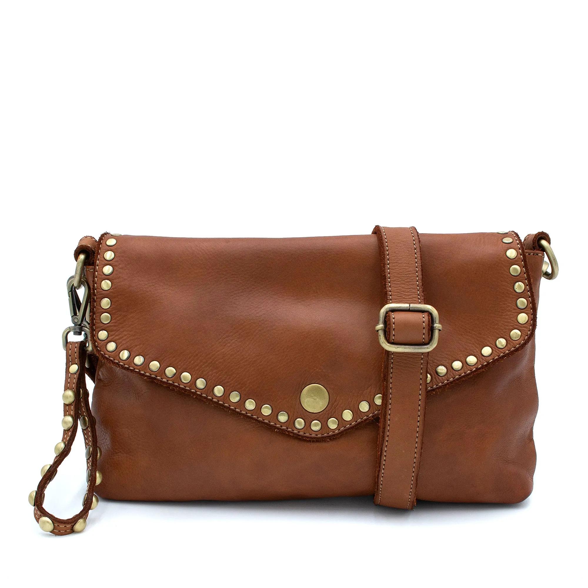 Aria Envelope Crossbody in Cognac