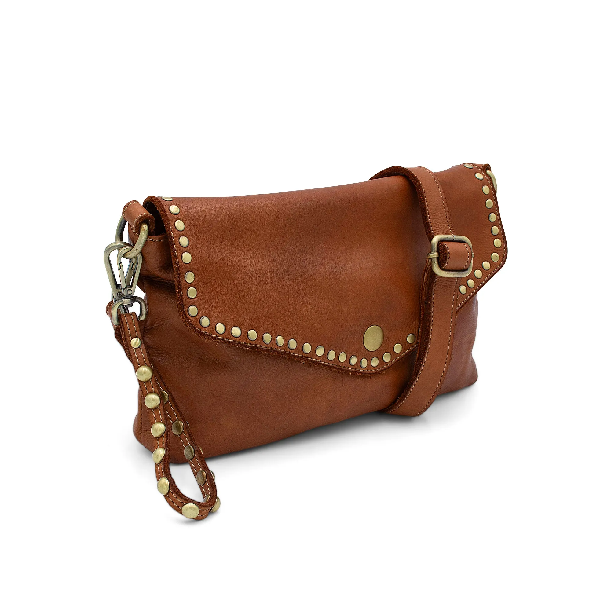 Aria Envelope Crossbody in Cognac