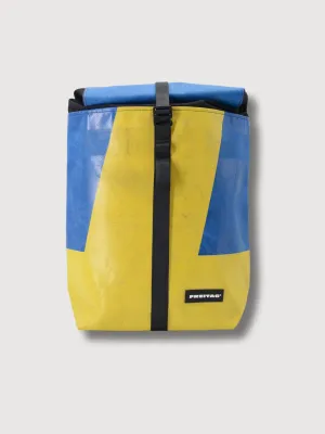 Backpack F155 Clapton Yellow & Blue In Used Truck Tarps | Freitag