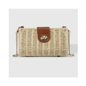 Bag Ophelia Raffia Crossbody - Tan
