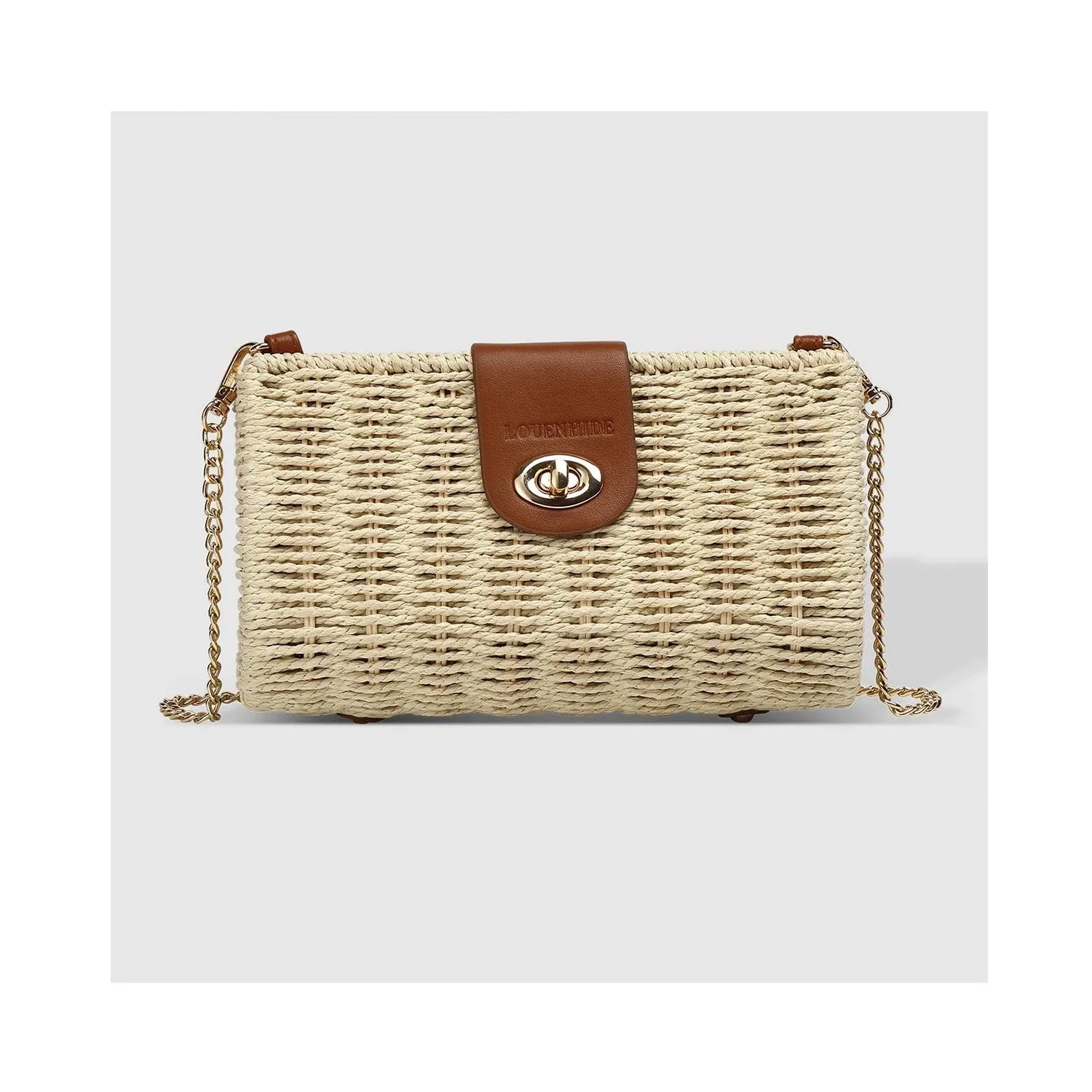 Bag Ophelia Raffia Crossbody - Tan