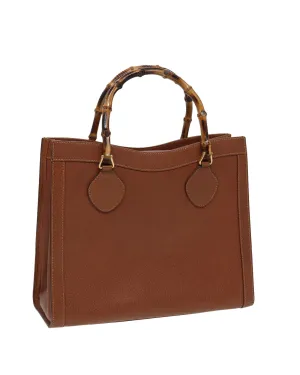 Bamboo Leather Hand Bag with Authentic Detailing