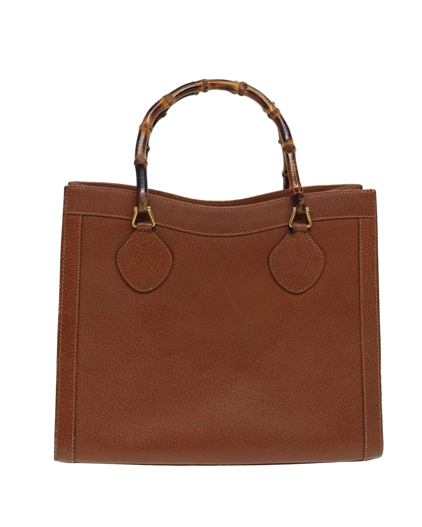 Bamboo Leather Hand Bag with Authentic Detailing