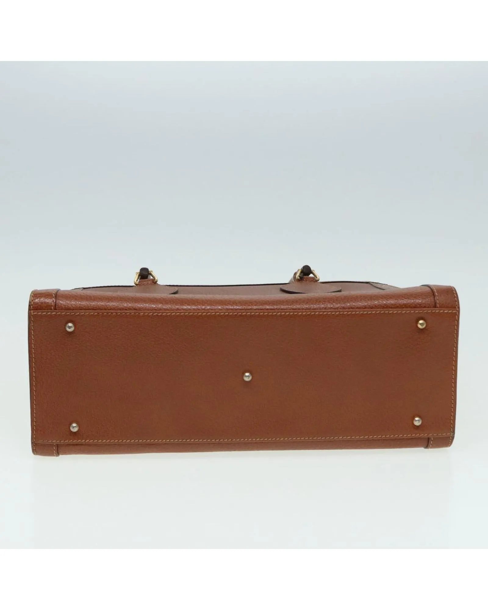 Bamboo Leather Hand Bag with Authentic Detailing