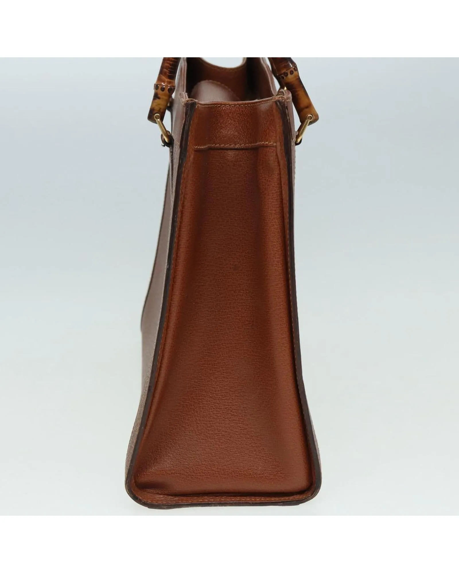 Bamboo Leather Hand Bag with Authentic Detailing