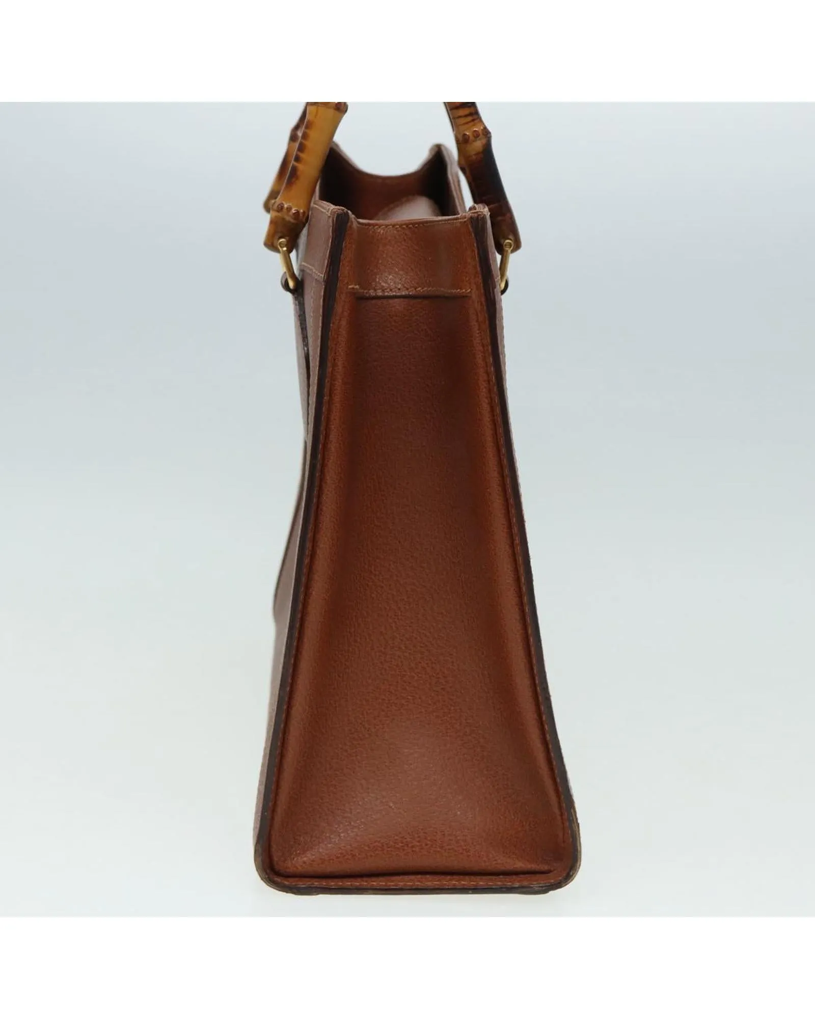 Bamboo Leather Hand Bag with Authentic Detailing