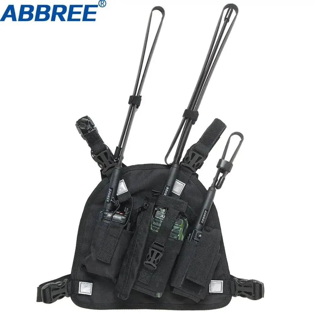 Baofeng Double Radio Shoulder Holster Chest Harness Holder Vest Rig for Two Way Radio Rescue Essentials