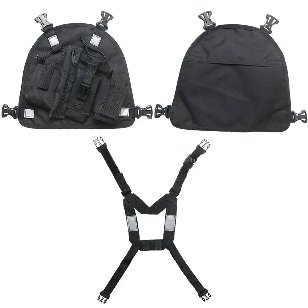 Baofeng Double Radio Shoulder Holster Chest Harness Holder Vest Rig for Two Way Radio Rescue Essentials