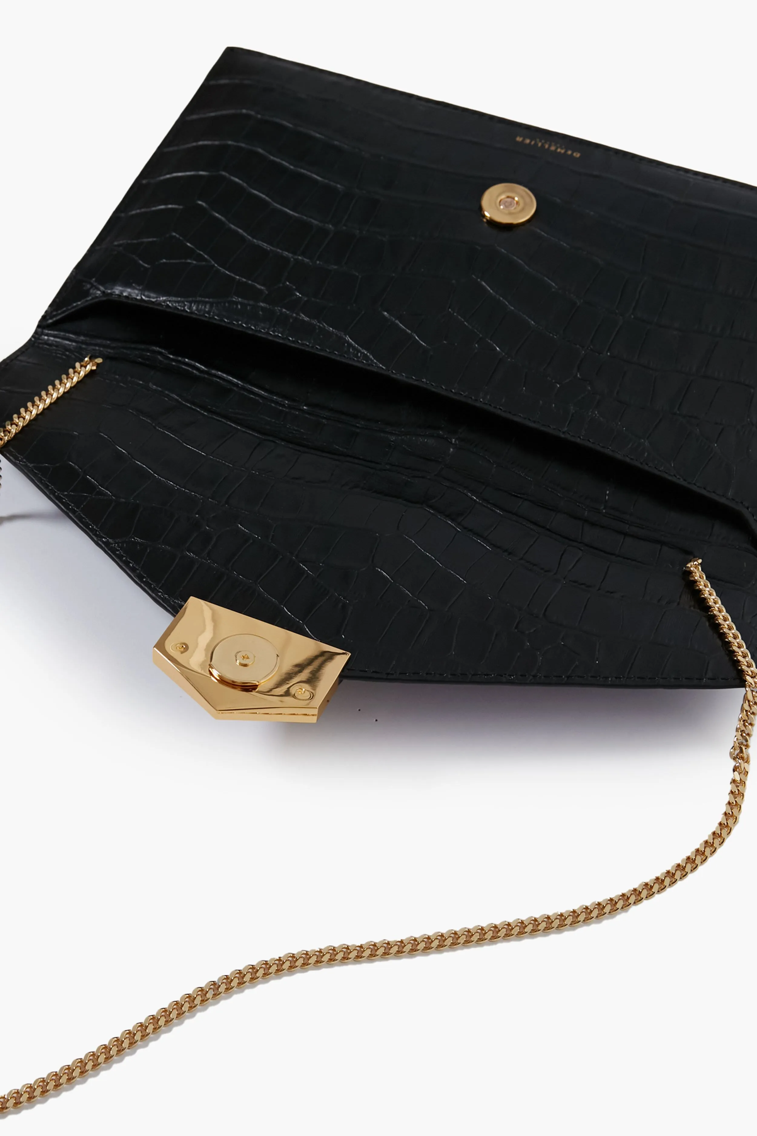 Black Croc London Clutch