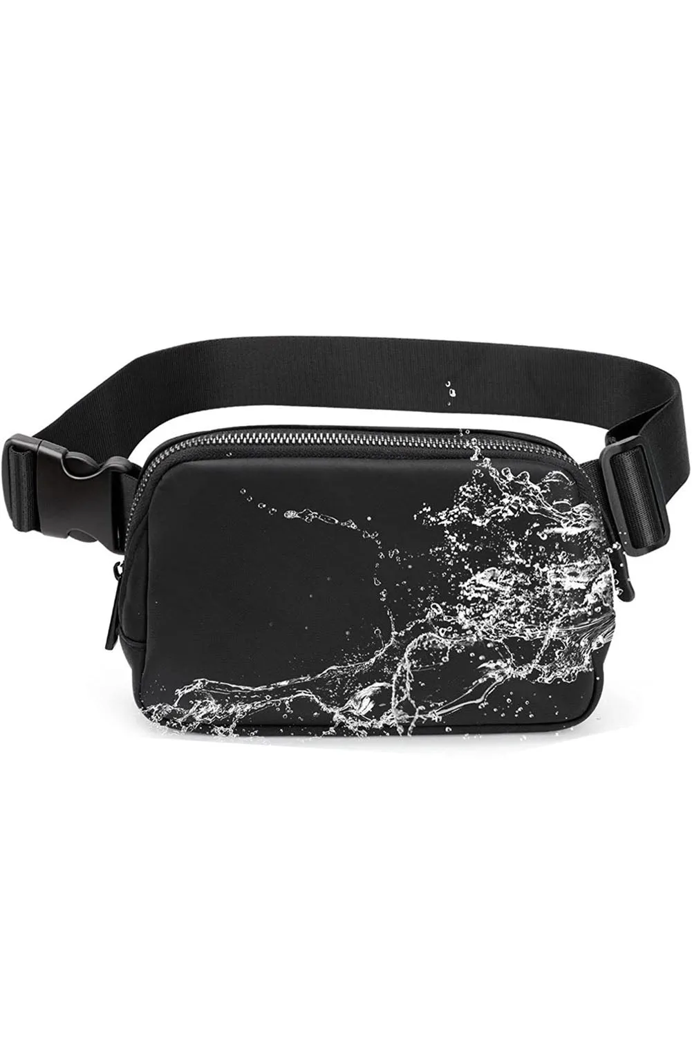 Black Waterproof Zipped Crossbody Bag - Secure Zipper Closure