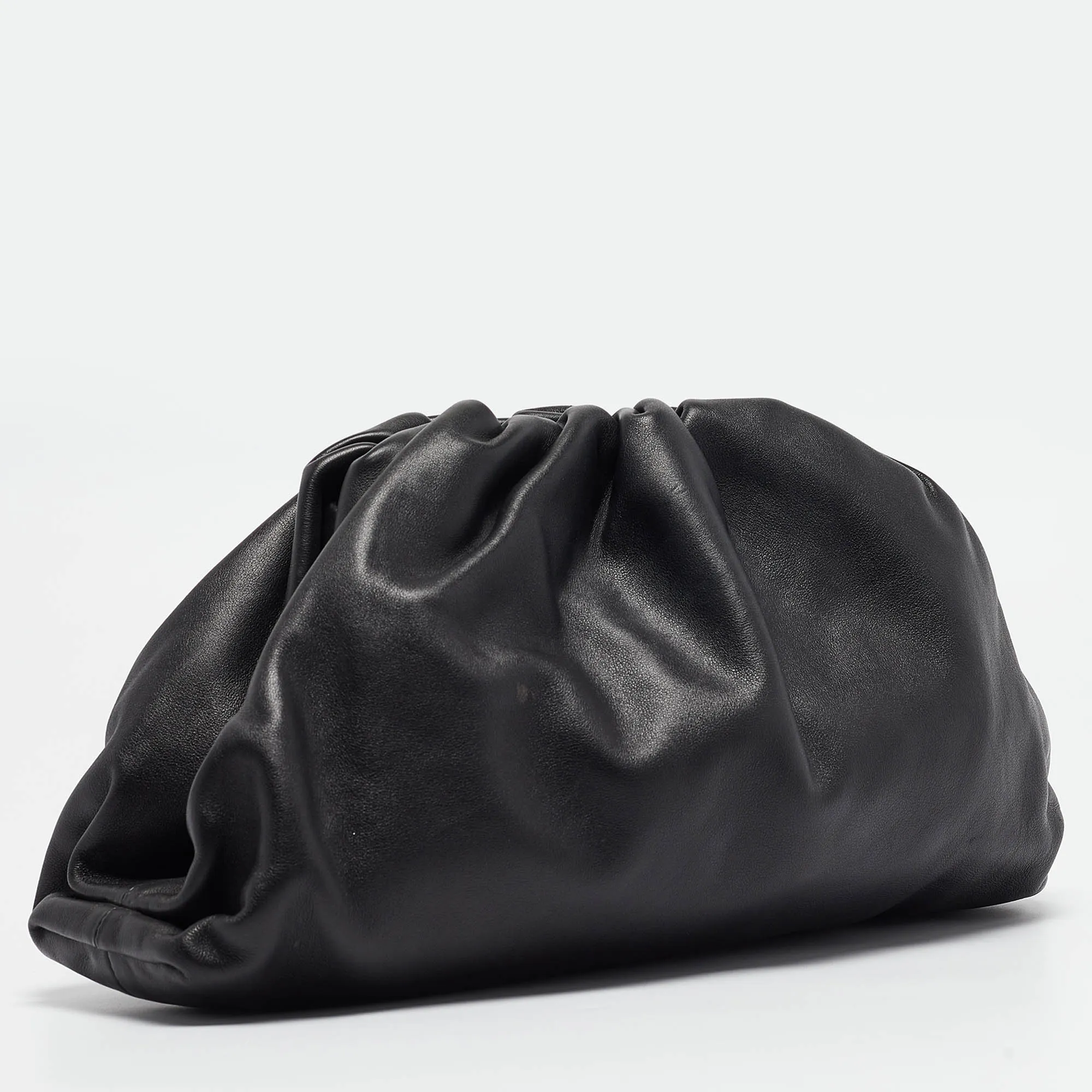 BOTTEGA VENETA Black Leather Classic Pouch