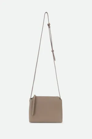 BRIDGET ITALIAN LEATHER CROSSBODY BAG IN TAUPE