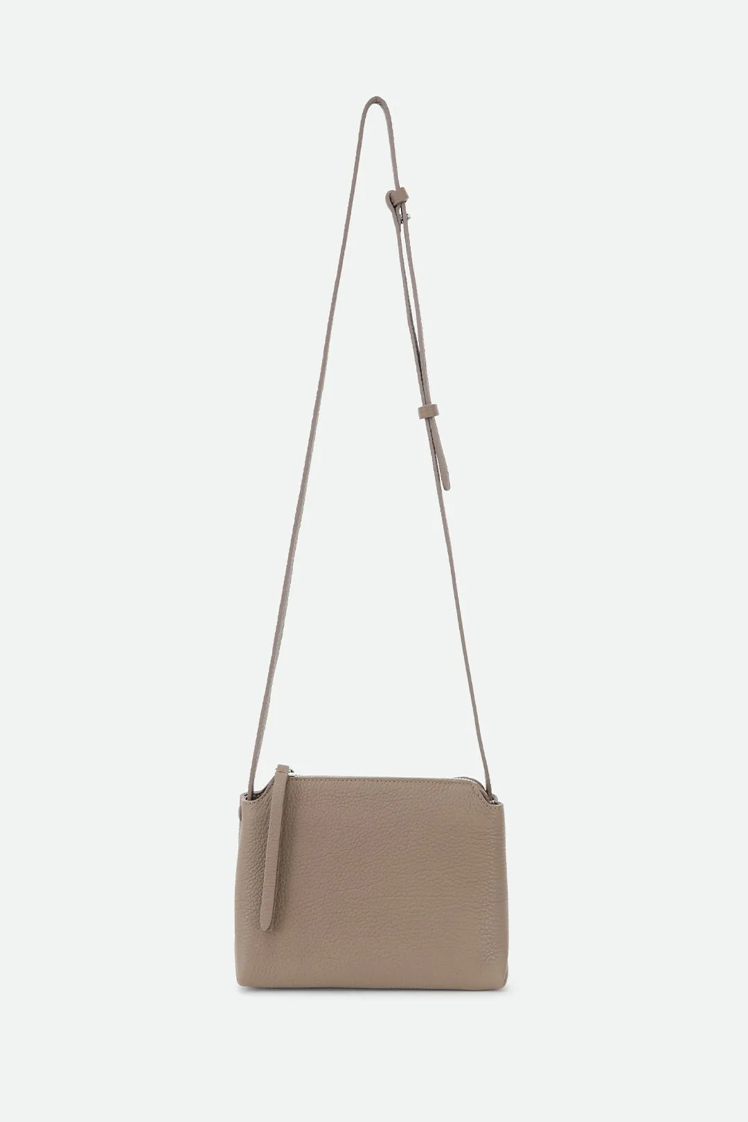 BRIDGET ITALIAN LEATHER CROSSBODY BAG IN TAUPE