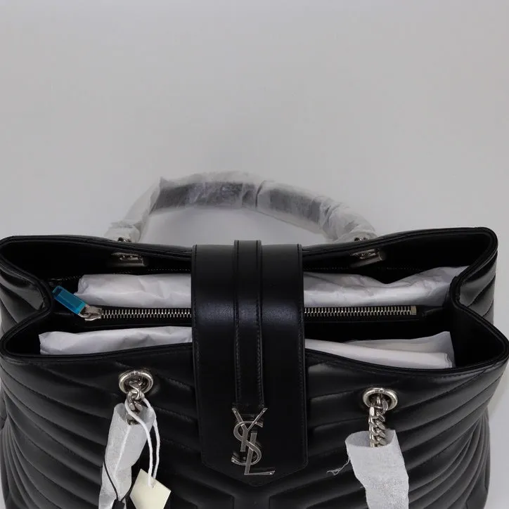 Calfskin Y Quilted Monogram Large Loulou Shopper