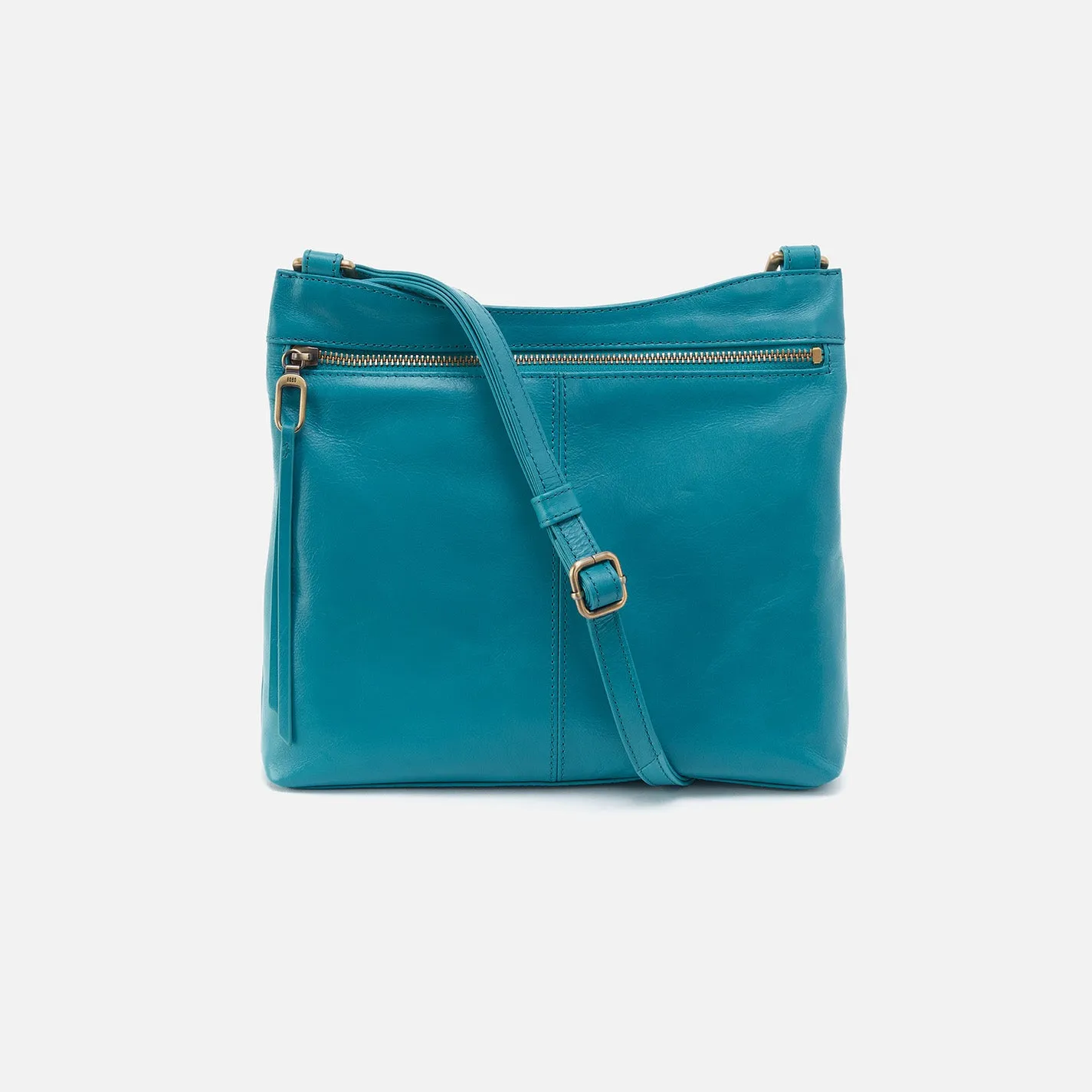 Cambel Crossbody In Polished Leather - Biscayne Blue