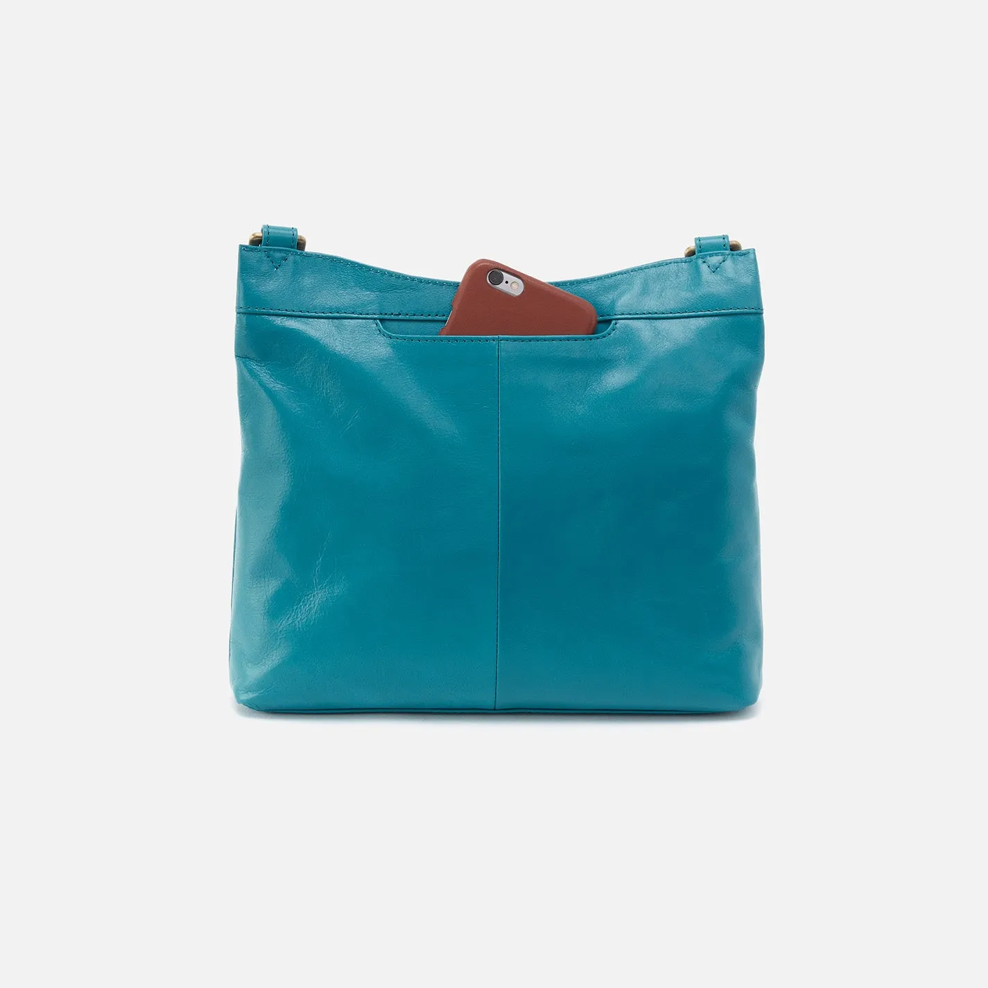 Cambel Crossbody In Polished Leather - Biscayne Blue