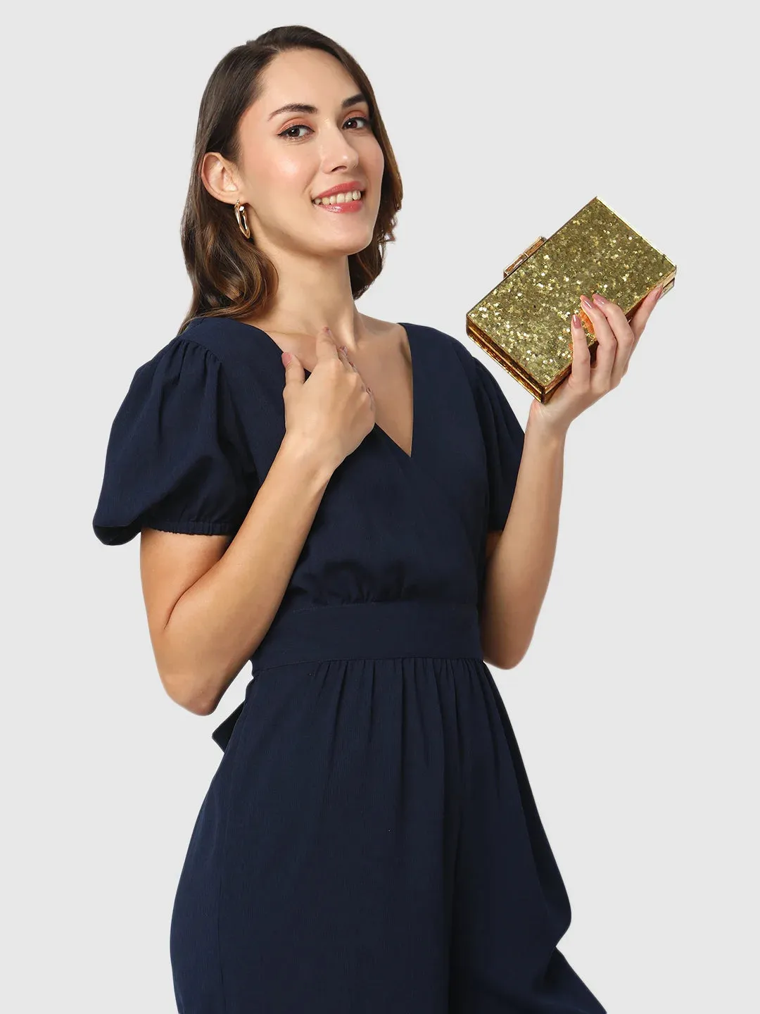 Caprese Gianna Clutch Small Gold