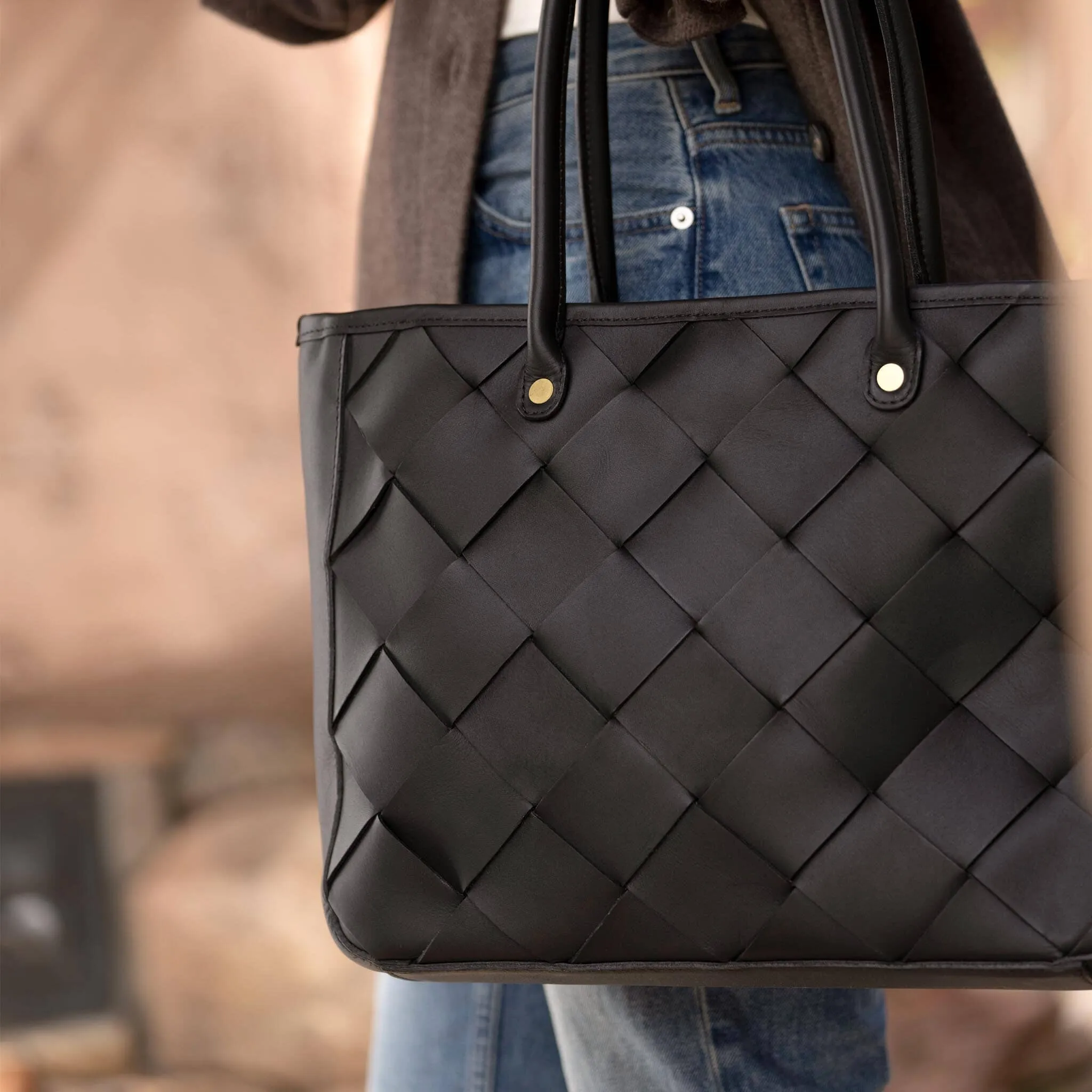 Carry-All Handwoven Tote Black