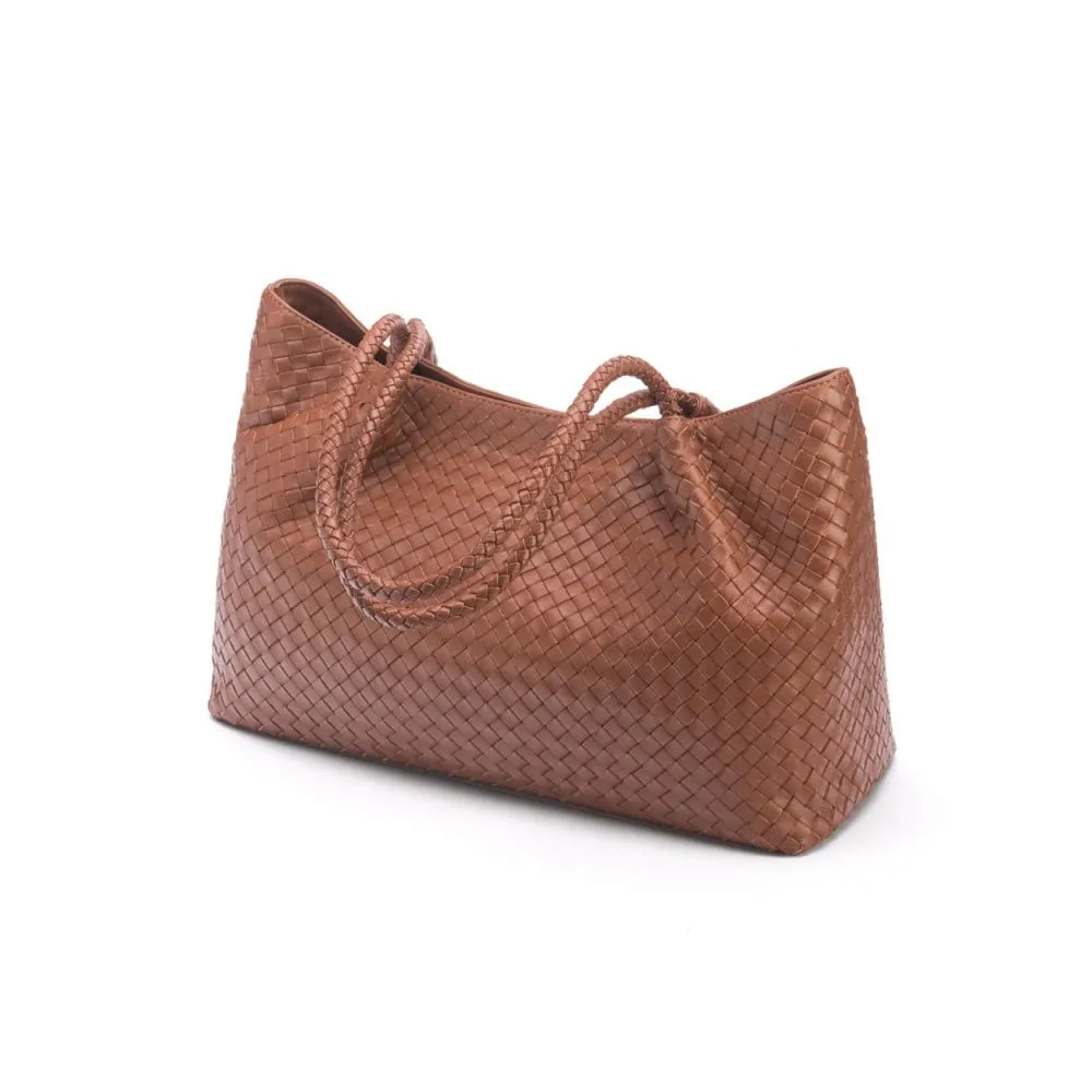 Cassidy Woven Slouchy Bag - Tan