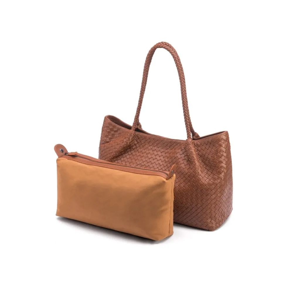 Cassidy Woven Slouchy Bag - Tan