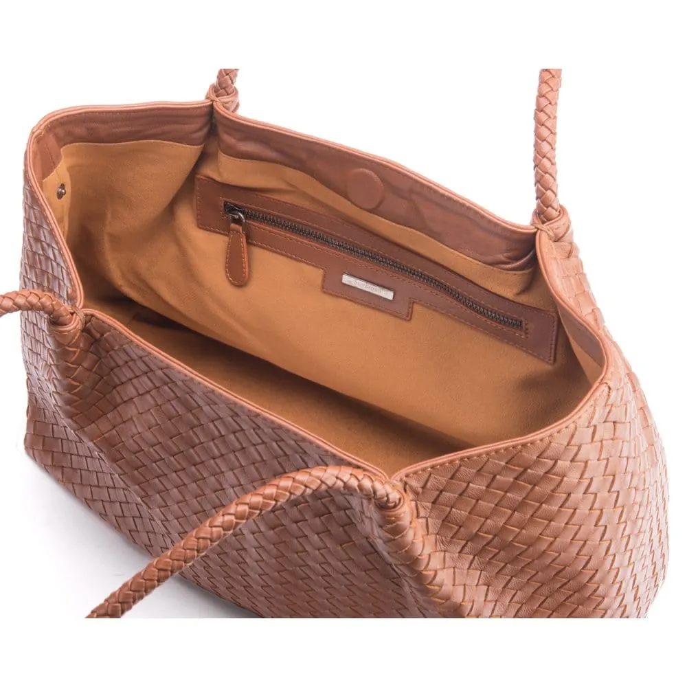 Cassidy Woven Slouchy Bag - Tan