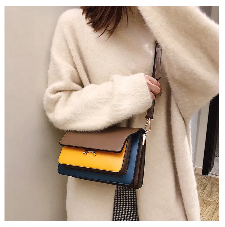 Contrast Leather Bag
