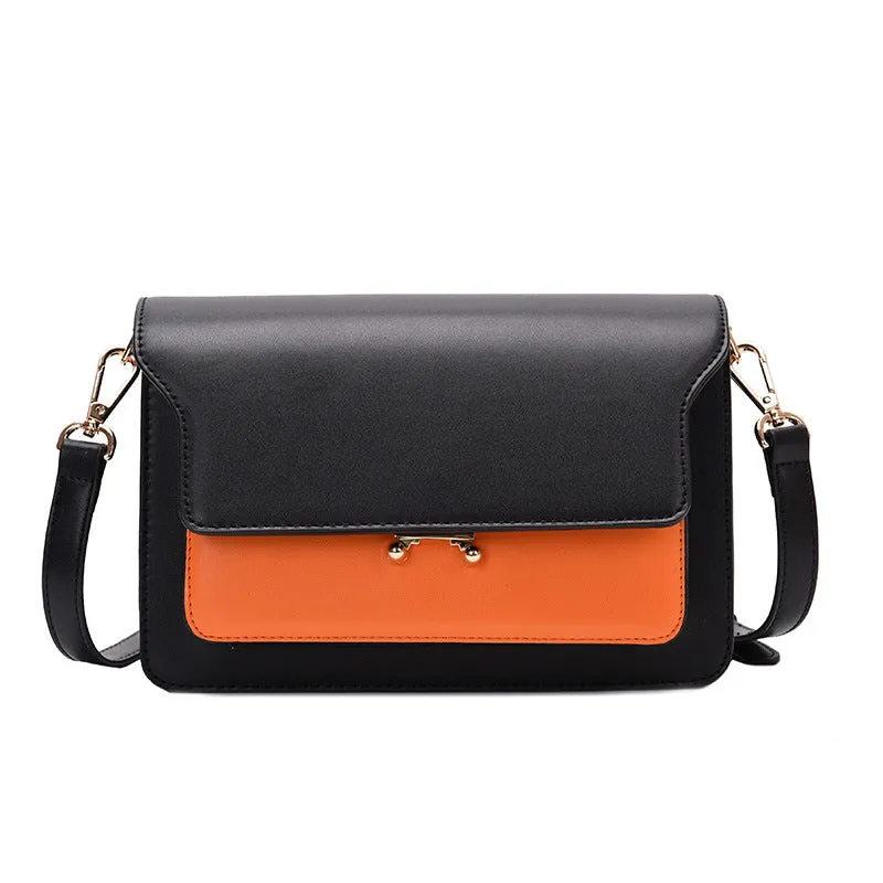 Contrast Leather Bag