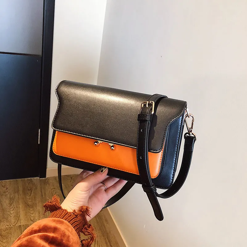 Contrast Leather Bag