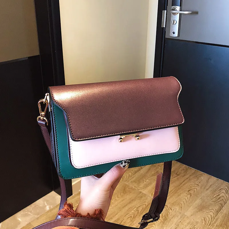 Contrast Leather Bag