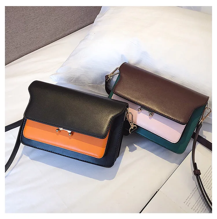 Contrast Leather Bag