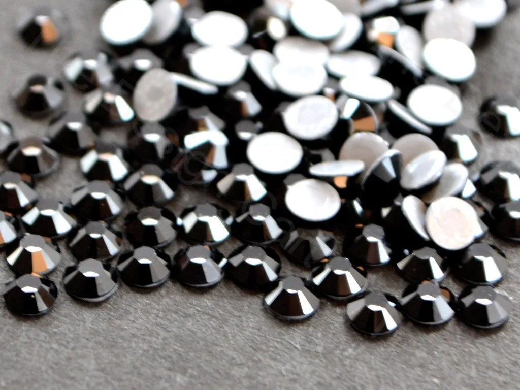 Cosmojet Black Premium Quality Flatback Hotfix Rhinestone Crystals