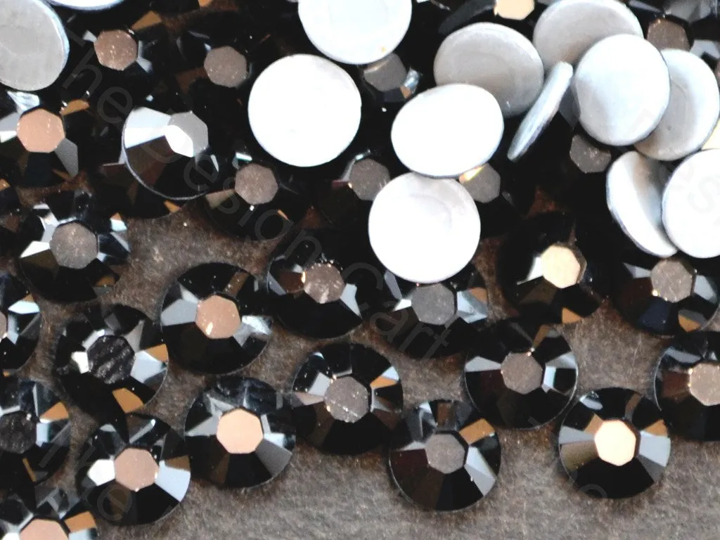 Cosmojet Black Premium Quality Flatback Hotfix Rhinestone Crystals