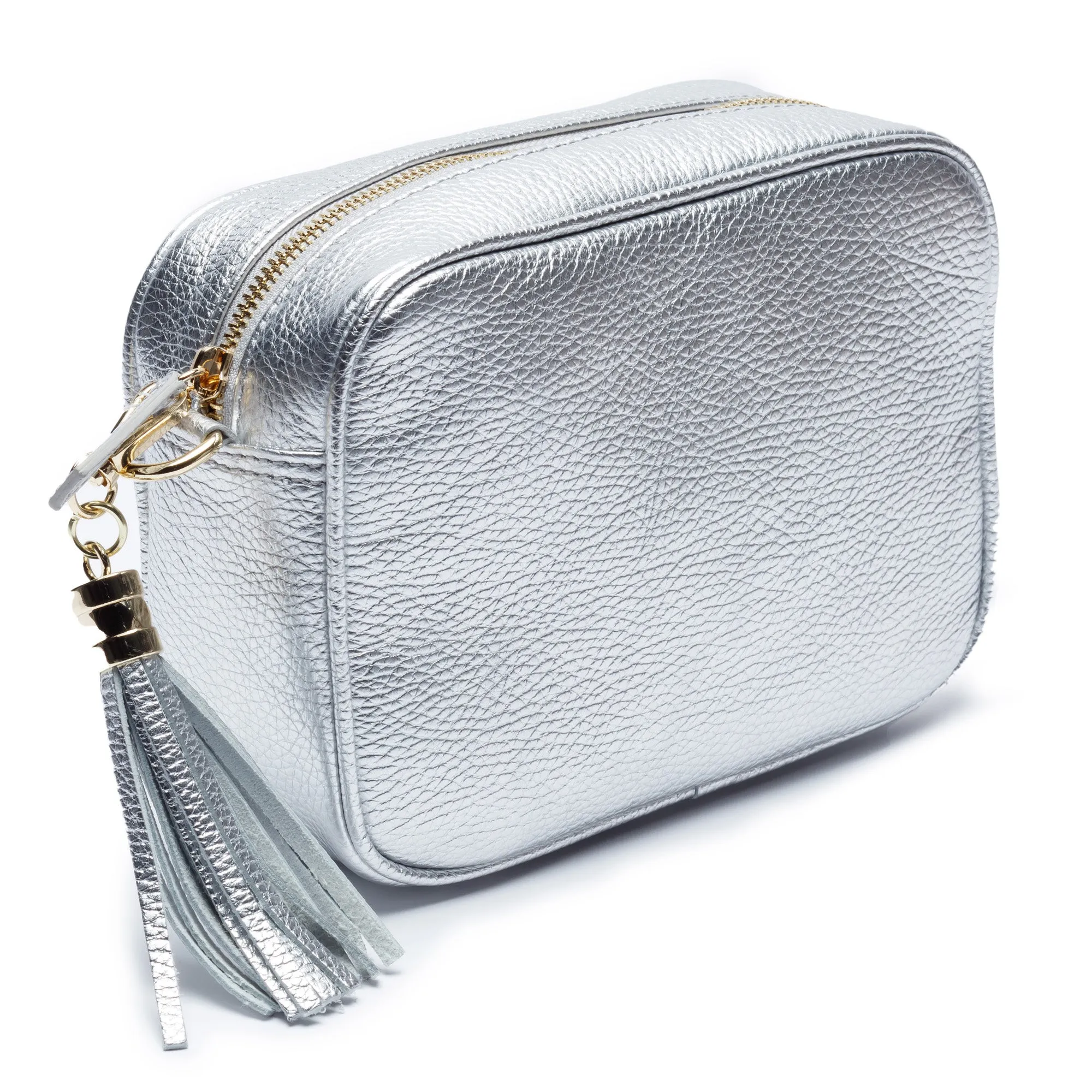 Crossbody Silver (Champagne stripes Strap)