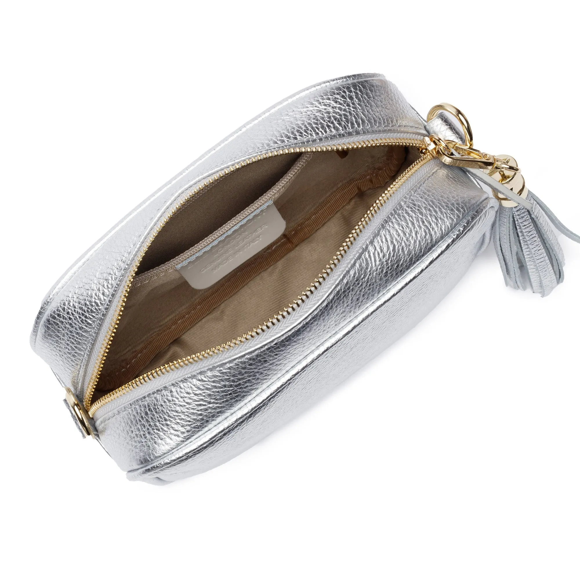 Crossbody Silver (Champagne stripes Strap)