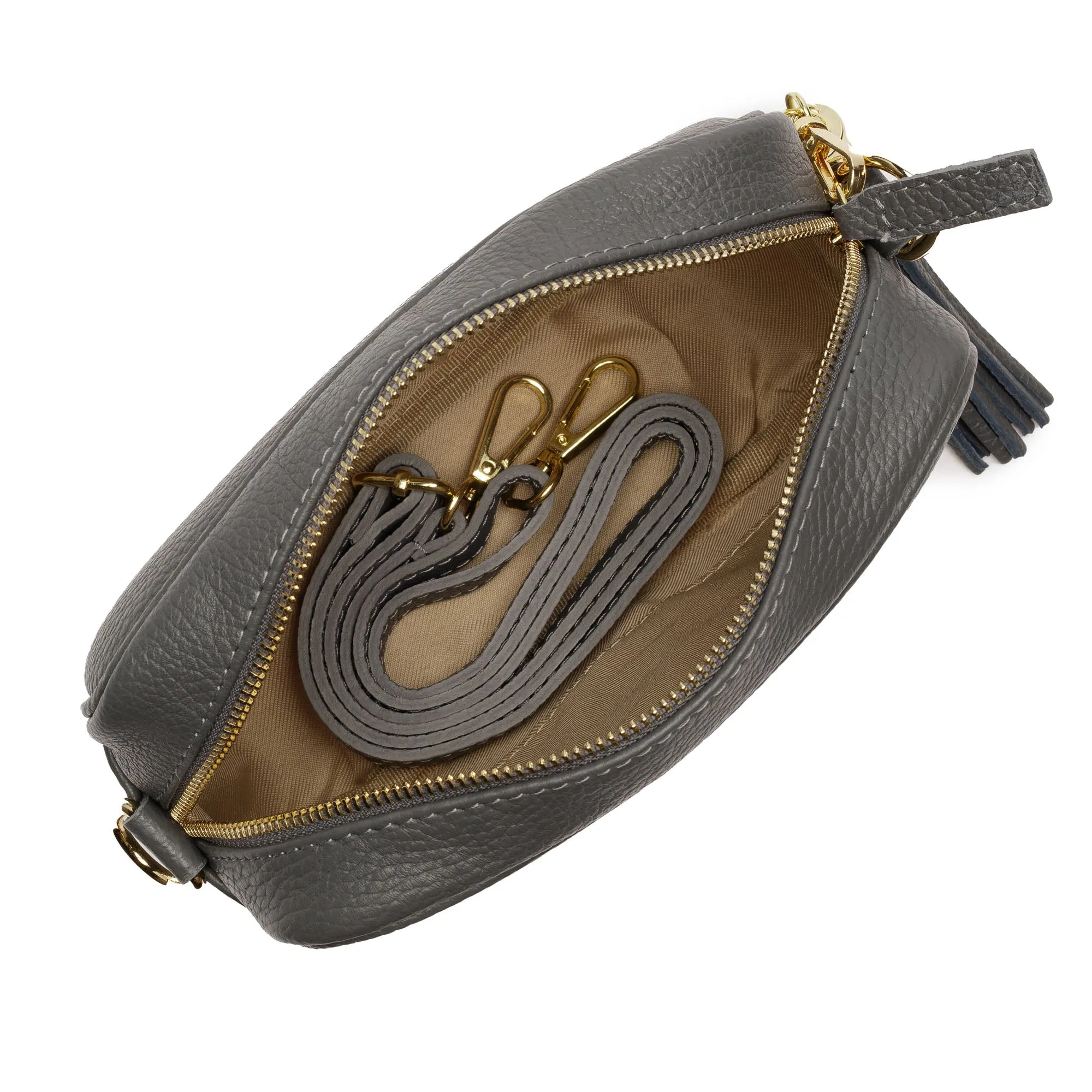 Crossbody Slate (Grey Chevron Strap)