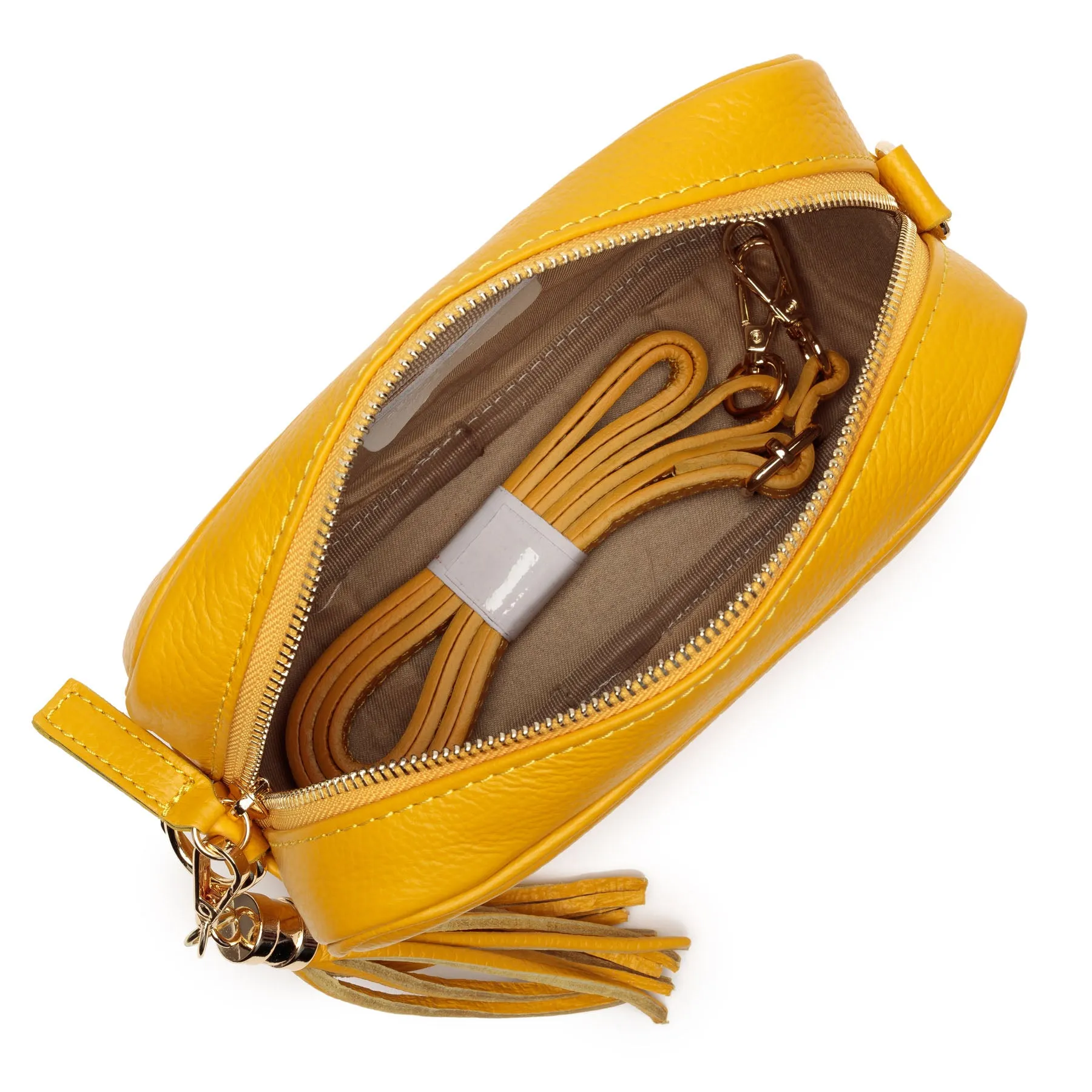 Crossbody Yellow (Leopard Strap)