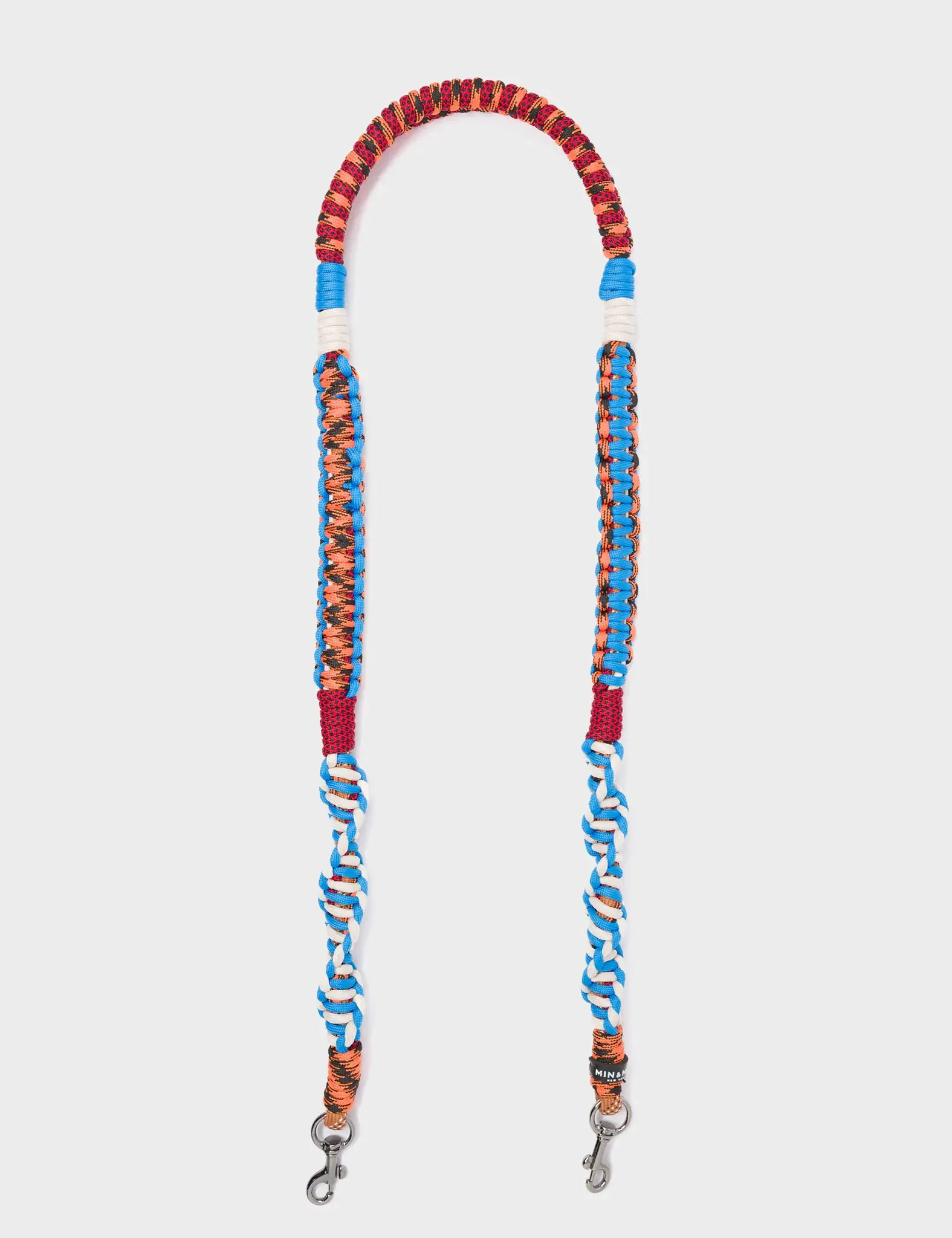 Detachable Shoulder Strap - Blue, Orange and Cream Handwoven Paracord