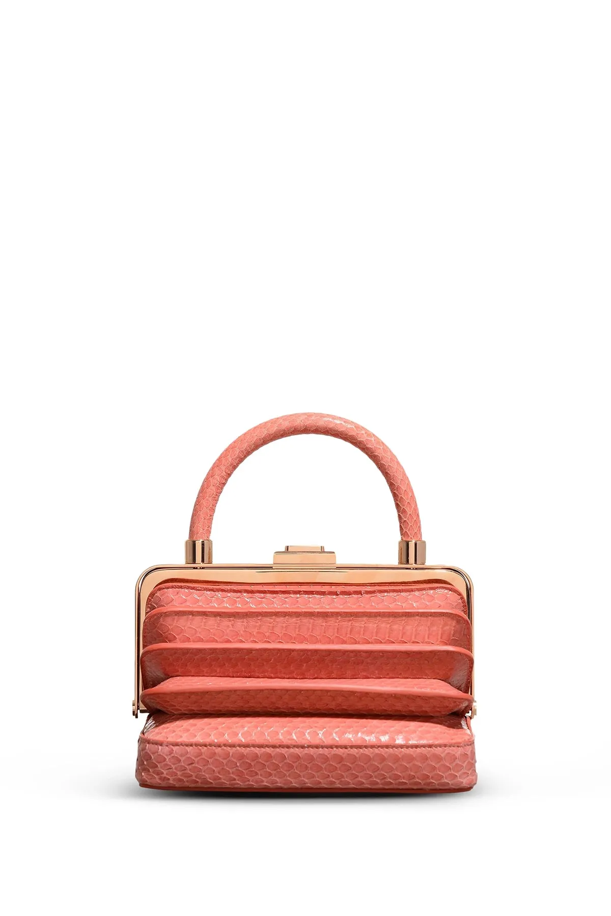 Diana Bag in Coral Snakeskin