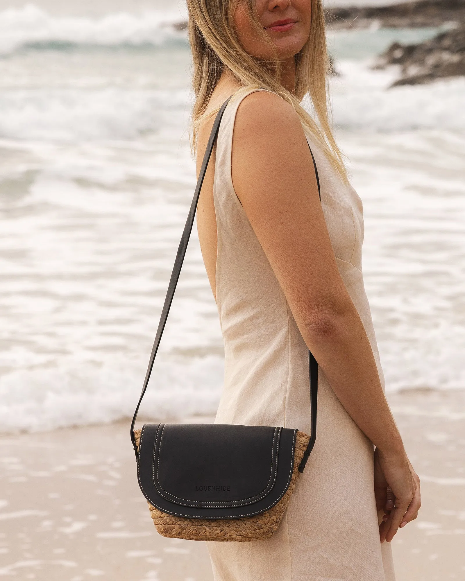 Dixie Straw Crossbody Bag