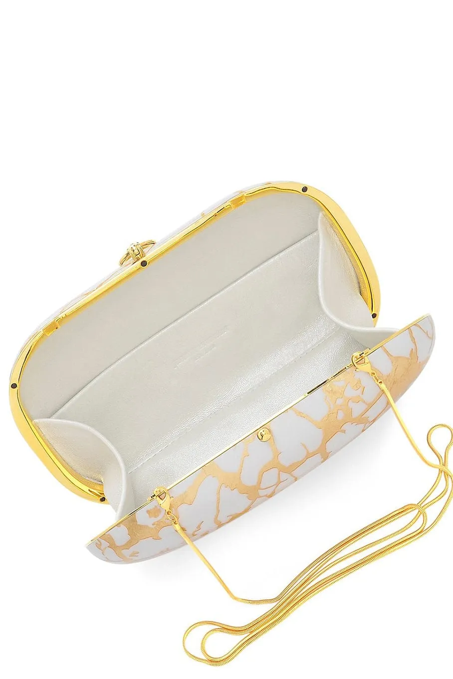Elina Plus Clutch - White Gold Multi