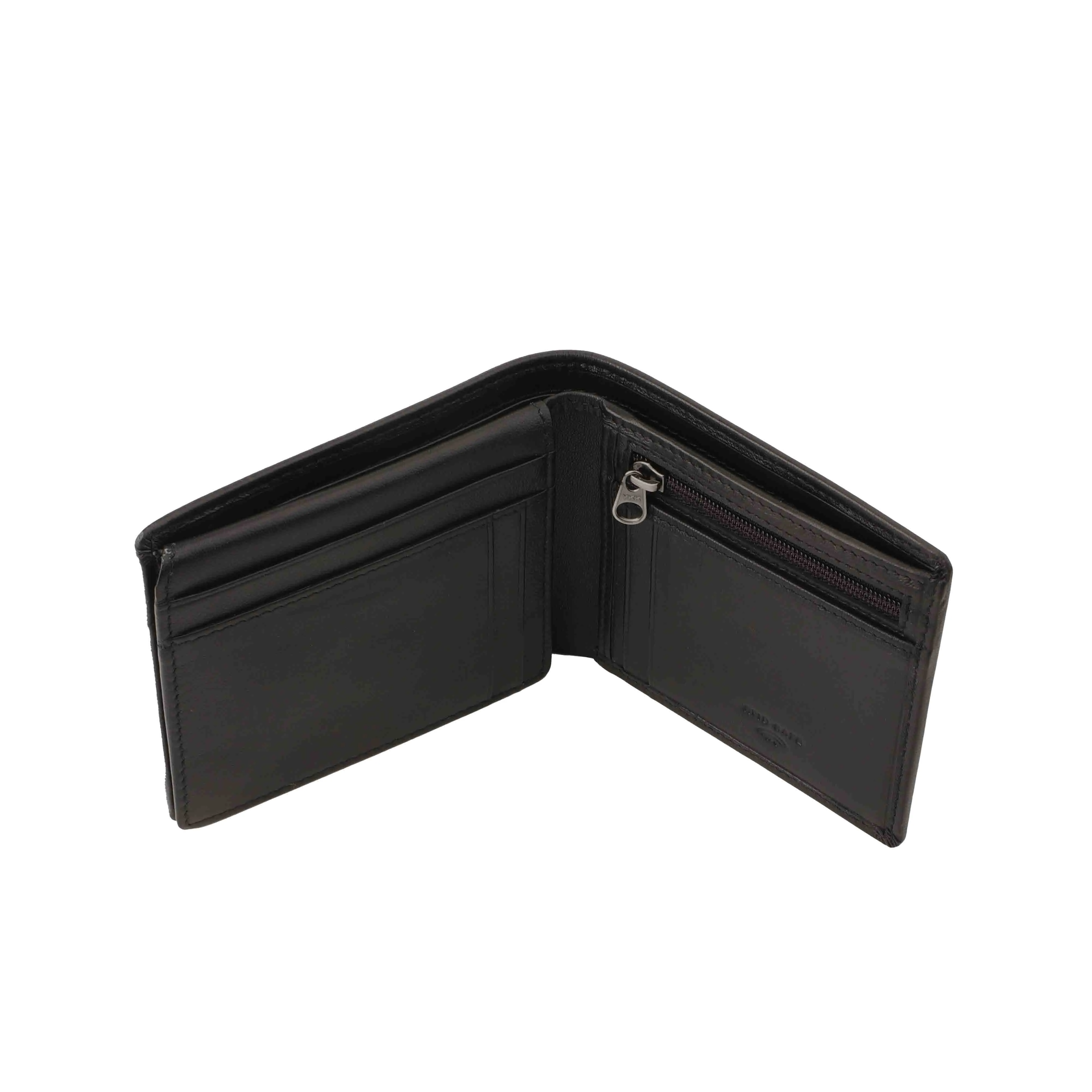 Evan Bifold Wallet | Pure Leather Wallet for Men | 100% Genuine Leather | Color: Brown & Black
