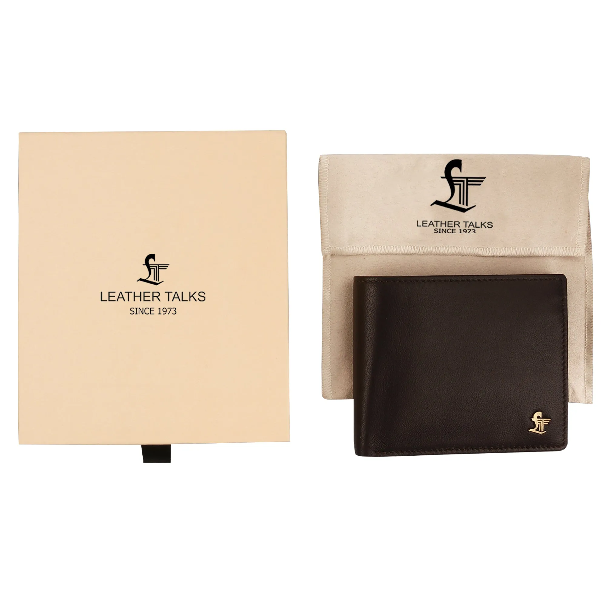 Evan Bifold Wallet | Pure Leather Wallet for Men | 100% Genuine Leather | Color: Brown & Black