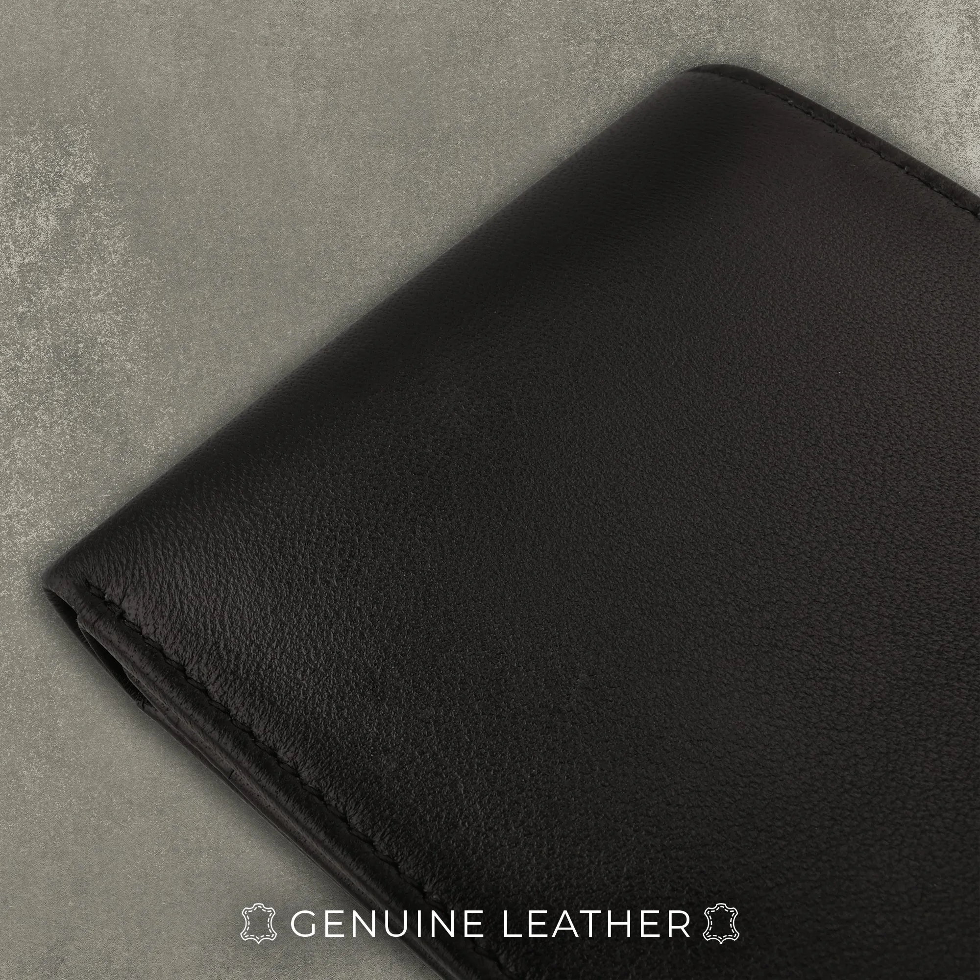 Evan Bifold Wallet | Pure Leather Wallet for Men | 100% Genuine Leather | Color: Brown & Black