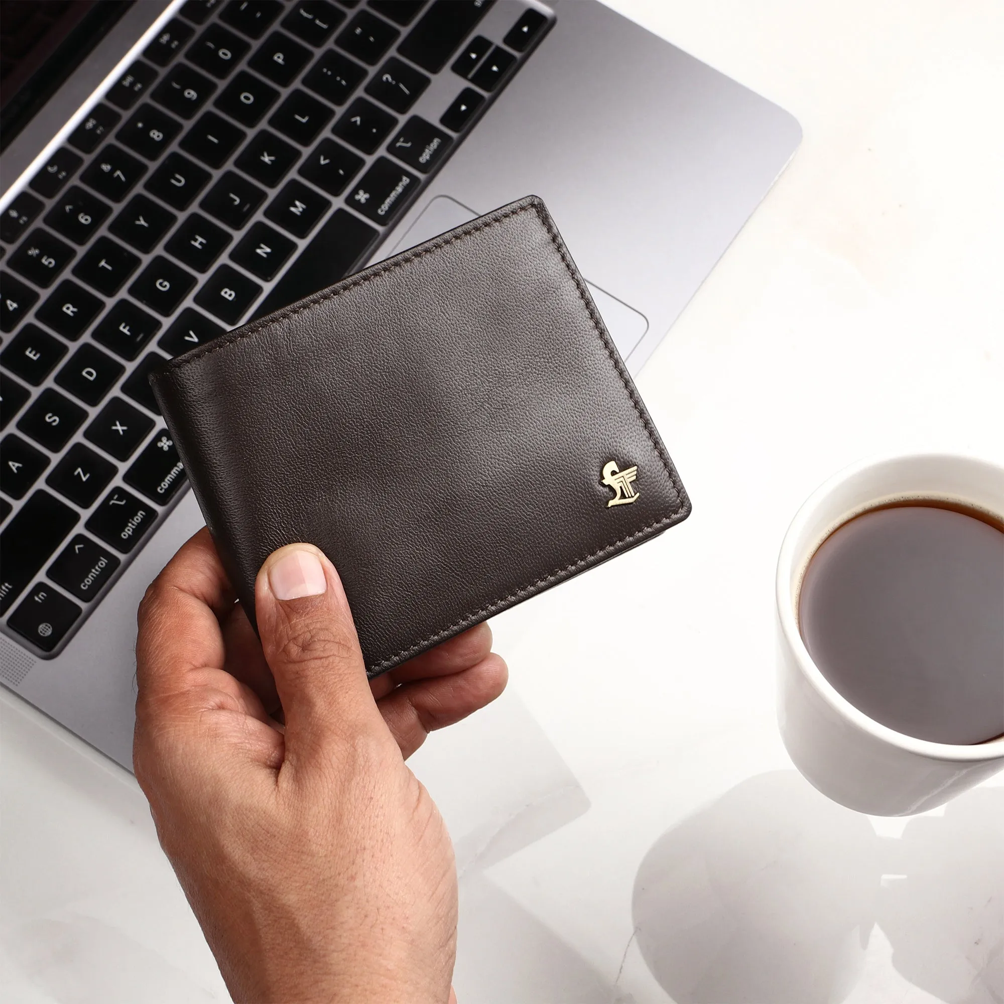 Evan Bifold Wallet | Pure Leather Wallet for Men | 100% Genuine Leather | Color: Brown & Black