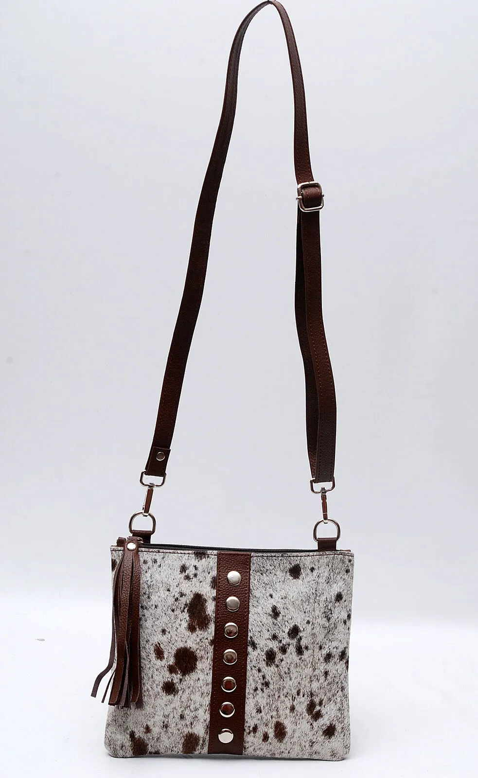 Exotic Speckled Cowhide Crossbody Bag