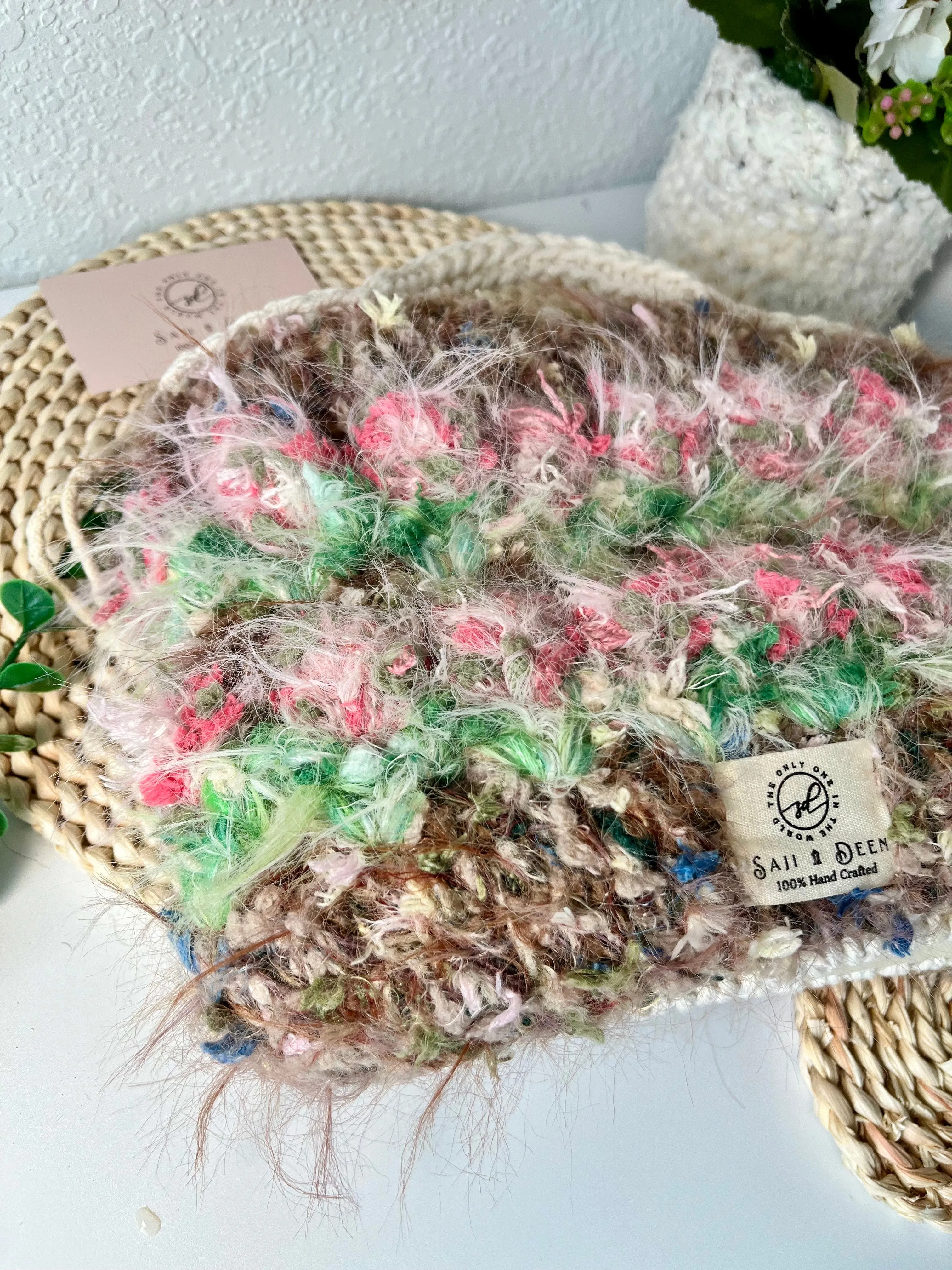 Fuzzy Flower Field Handbag